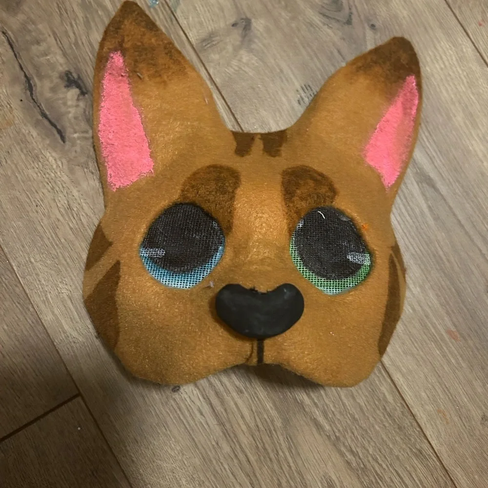 Fully felted and painted mask!